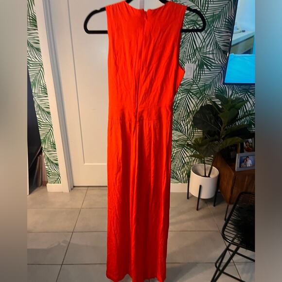 Iorane Red Cutout Wide Leg Jumpsuit Sz Medium - Picture 5 of 11